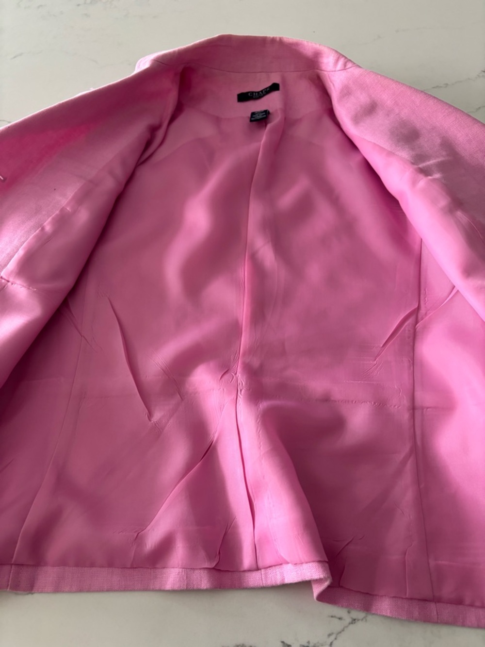 Chaps Pink Tailored Button-Front Blazer - Picture 7 of 8